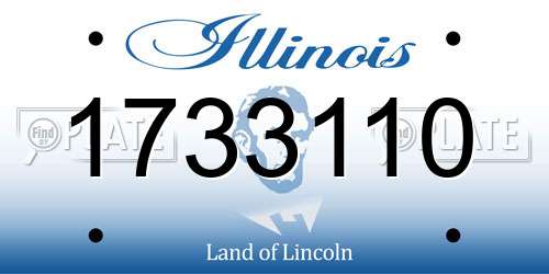 1733110 Illinois License Plate