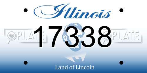 17338 Illinois License Plate