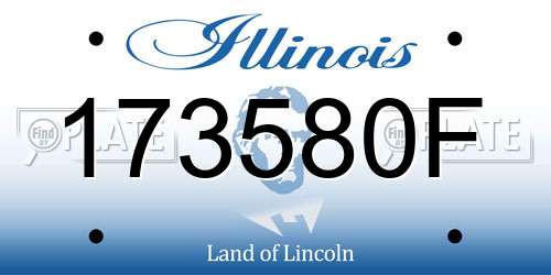 173580F Illinois License Plate