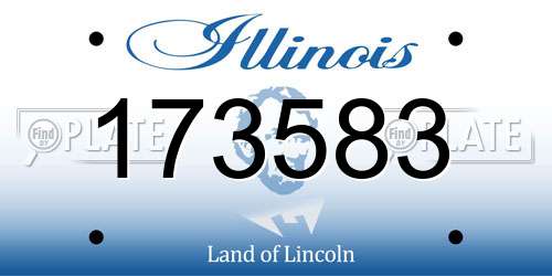 173583 Illinois License Plate