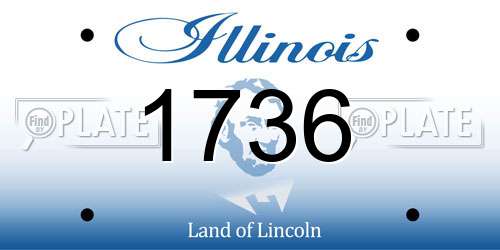 1736 Illinois License Plate