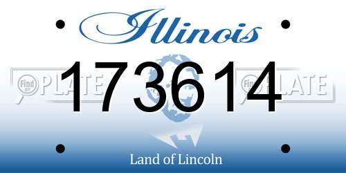 173614 Illinois License Plate