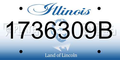 1736309B Illinois License Plate