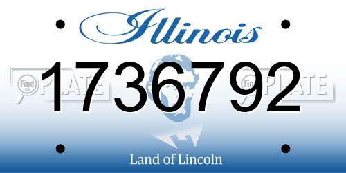 1736792 Illinois License Plate