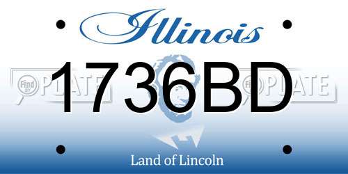 1736BD Illinois License Plate