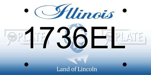 1736EL Illinois License Plate