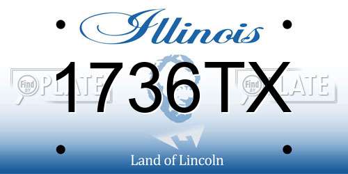 1736TX Illinois License Plate