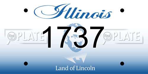 1737 Illinois License Plate