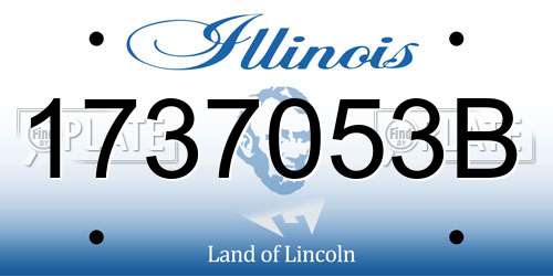 1737053B Illinois License Plate