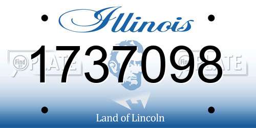 1737098 Illinois License Plate