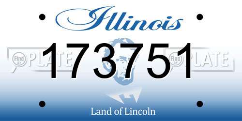 173751 Illinois License Plate