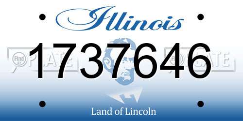 1737646 Illinois License Plate