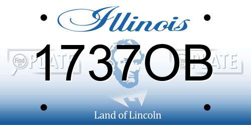1737OB Illinois License Plate
