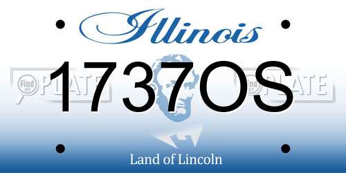1737OS Illinois License Plate