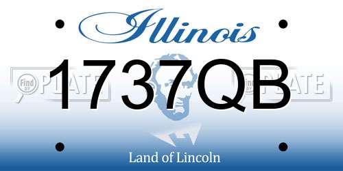 1737QB Illinois License Plate