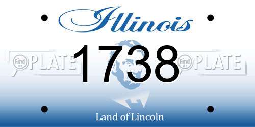 1738 Illinois License Plate