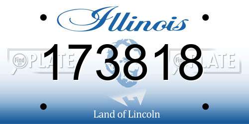 173818 Illinois License Plate