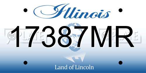 17387MR Illinois License Plate