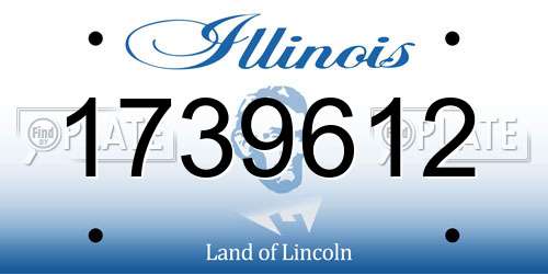 1739612 Illinois License Plate