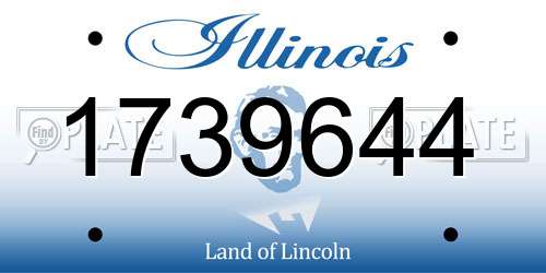 1739644 Illinois License Plate