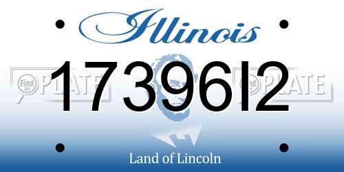 17396I2 Illinois License Plate