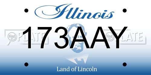 173AAY Illinois License Plate