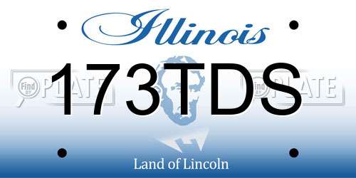 173TDS Illinois License Plate