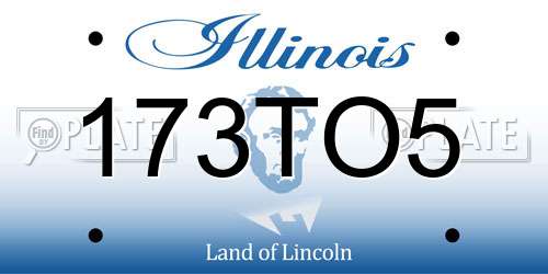 173TO5 Illinois License Plate