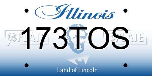 173TOS Illinois License Plate