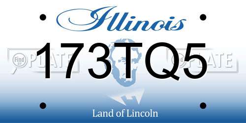 173TQ5 Illinois License Plate