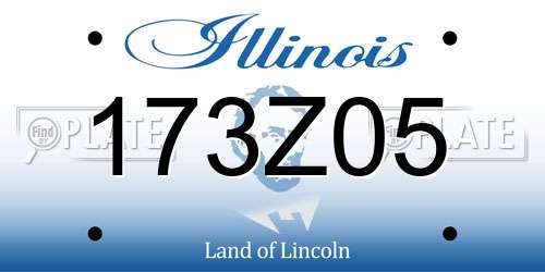 173Z05 Illinois License Plate