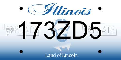 173ZD5 Illinois License Plate