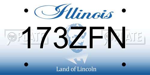 173ZFN Illinois License Plate