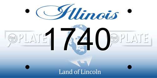 1740 Illinois License Plate