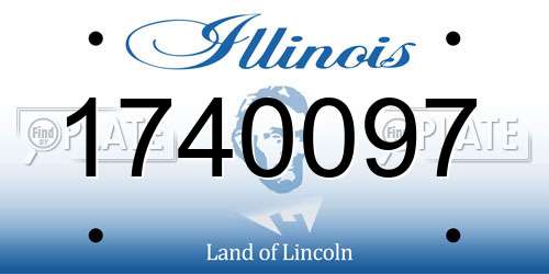 1740097 Illinois License Plate