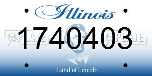 1740403 Illinois License Plate