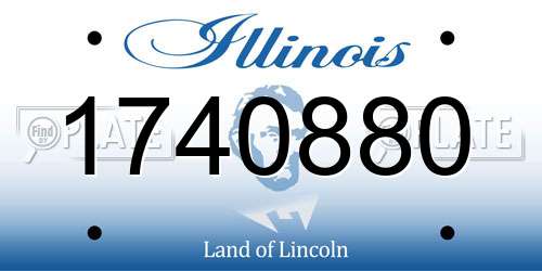1740880 Illinois License Plate