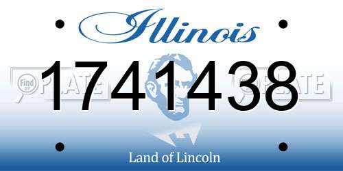 1741438 Illinois License Plate