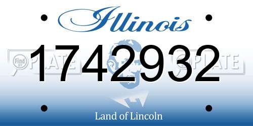 1742932 Illinois License Plate