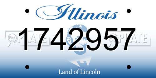 1742957 Illinois License Plate