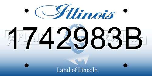 1742983B Illinois License Plate