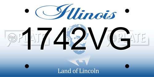 1742VG Illinois License Plate
