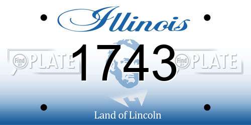 1743 Illinois License Plate