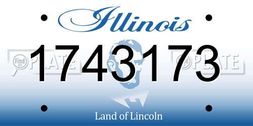 1743173 Illinois License Plate