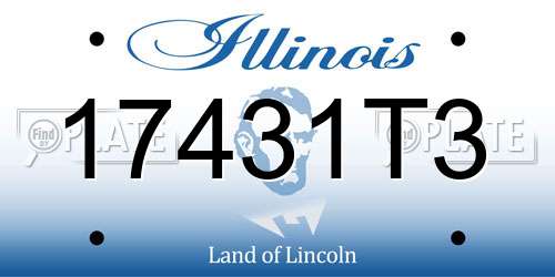 17431T3 Illinois License Plate