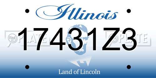 17431Z3 Illinois License Plate
