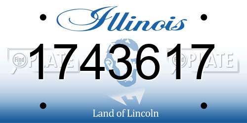 1743617 Illinois License Plate