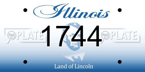 1744 Illinois License Plate