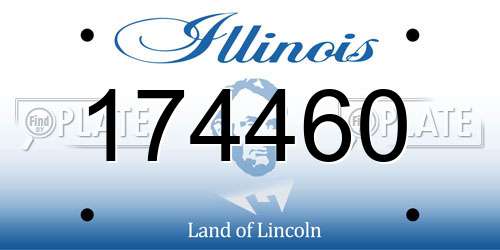 174460 Illinois License Plate
