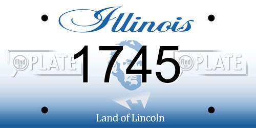1745 Illinois License Plate